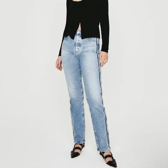 NWT AG ALEXXIS Straight Leg High-Rise Vintage Full Motion Stretch Jeans 32 - Picture 4 of 10